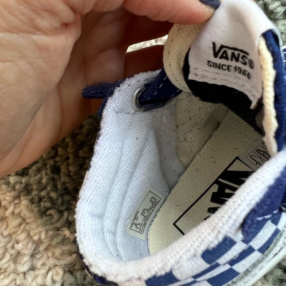 VANS Sk8-Mid Reissu in Theory Blueprint blue toddler shoes size 2 NEW - Picture 7 of 9
